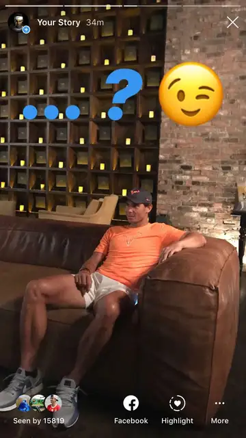 Nadal, en una historia subida a su cuenta de Facebook Nadal, en una historia subida a su cuenta de Facebook