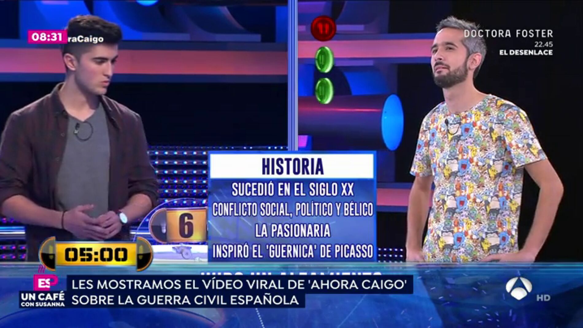 Susanna Griso recuerda el momento viral de '&iexcl;Ahora Caigo!' sobre el desconocimiento de dos j&oacute;venes de la historia de Espa&ntilde;a