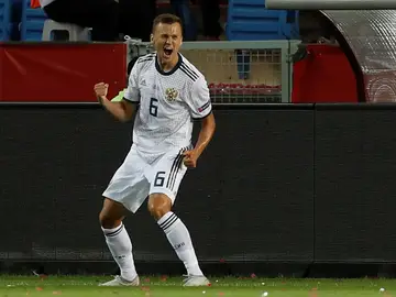 Denis Cheryshev celebra su gol con la selección rusa Denis Cheryshev celebra su gol con la selección rusa