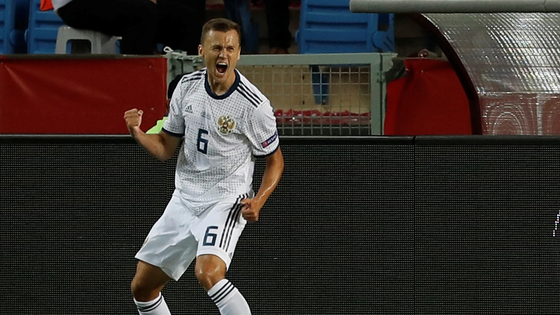 Denis Cheryshev celebra su gol con la selección rusa Denis Cheryshev celebra su gol con la selección rusa