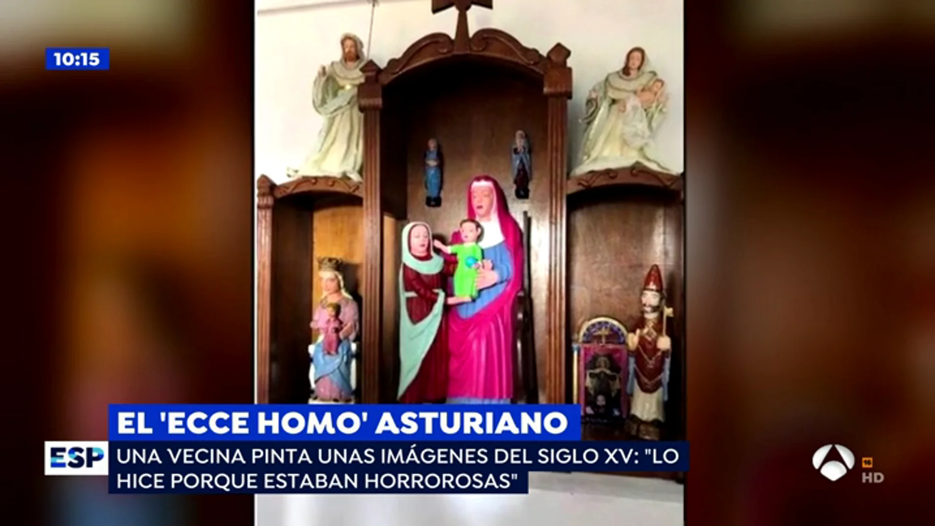 Responsable del 'Ecce homo' asturiano: "Pinté las tallas porque estaban horrorosas"
