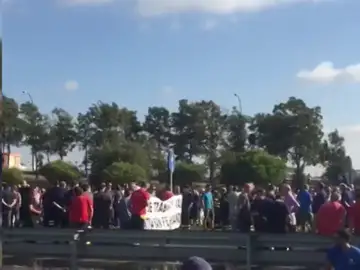 Protesta de trabajadores de Navantia en Andalucía Protesta de trabajadores de Navantia en Andalucía