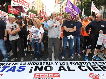 Manifestación en contra del cierra de Vestas Manifestación en contra del cierra de Vestas