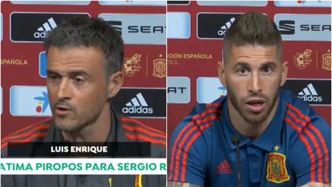Luis Enrique y Ramos en rueda de prensa Luis Enrique y Ramos en rueda de prensa