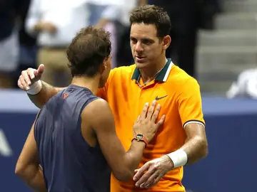 Del Potro saluda a Nadal Del Potro saluda a Nadal