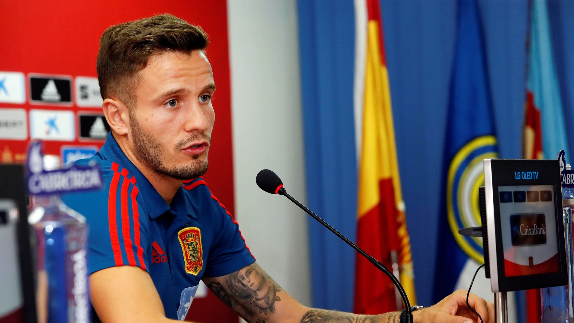 Saúl Ñíguez, en rueda de prensa Saúl Ñíguez, en rueda de prensa