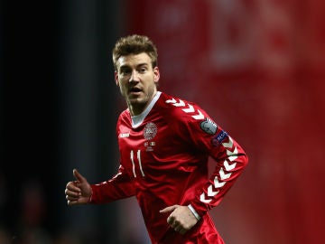 Bendtner, con Dinamarca