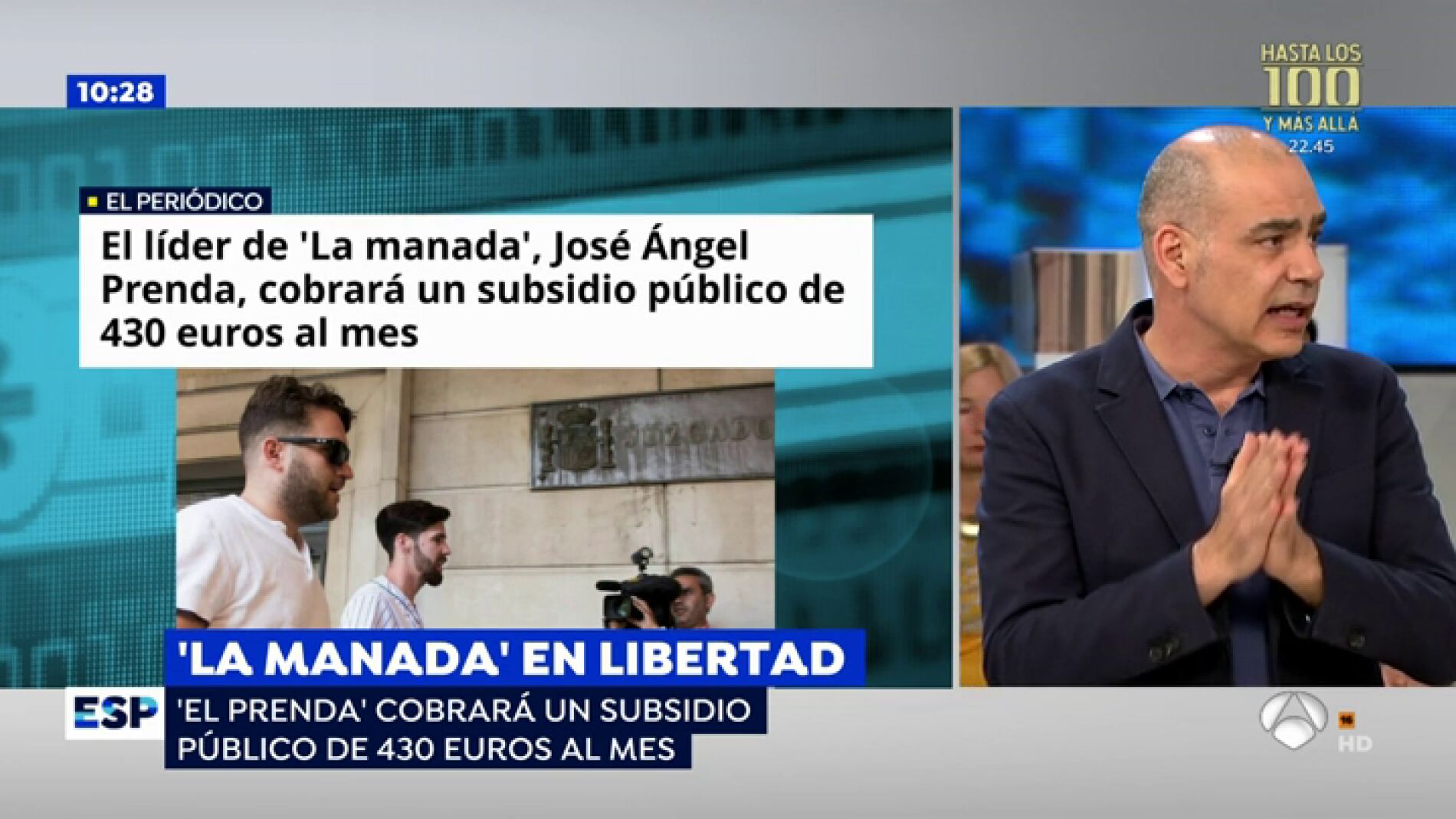 Conceden al l&iacute;der de 'La Manada', 'El Prenda', un subsidio p&uacute;blico de 430 euros 
