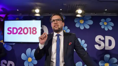 El líder del ultraderechista Demócratas de Suecia (SD), Jimmie Åkesson El líder del ultraderechista Demócratas de Suecia (SD), Jimmie Åkesson