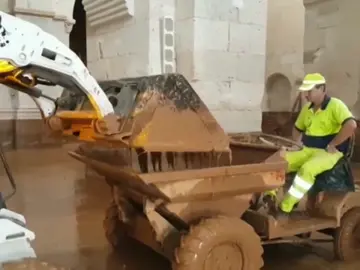 El desbordamiento de un río en Santa María de Huerta daña un monasterio cisterciense El desbordamiento de un río en Santa María de Huerta daña un monasterio cisterciense