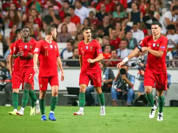 André Silva celebra su gol con Portugal André Silva celebra su gol con Portugal
