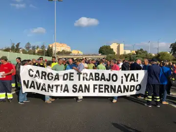 Los trabajadores del astillero de Navantia de San Fernando Los trabajadores del astillero de Navantia de San Fernando