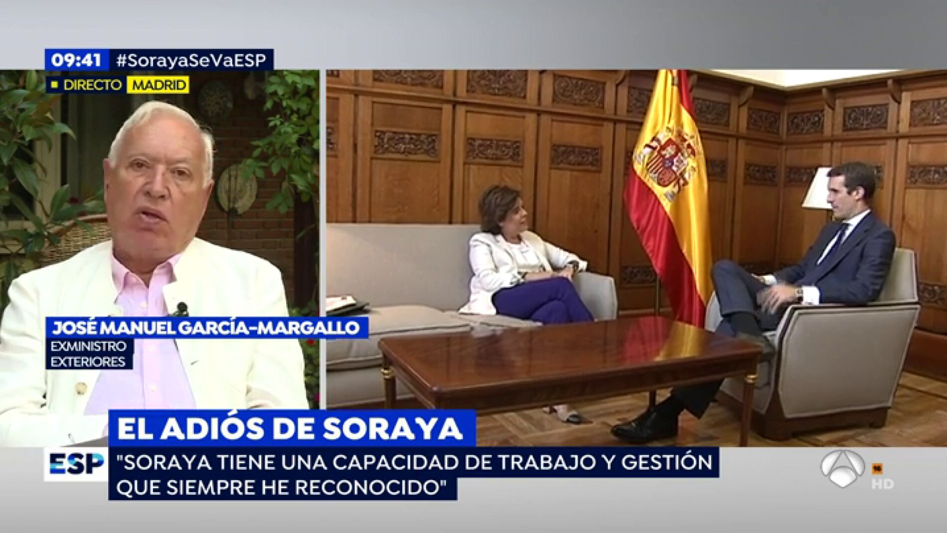 Garc&iacute;a- Margallo: "Soraya S&aacute;enz de Santamar&iacute;a hubiese sido una magn&iacute;fica alcaldesa de Madrid"