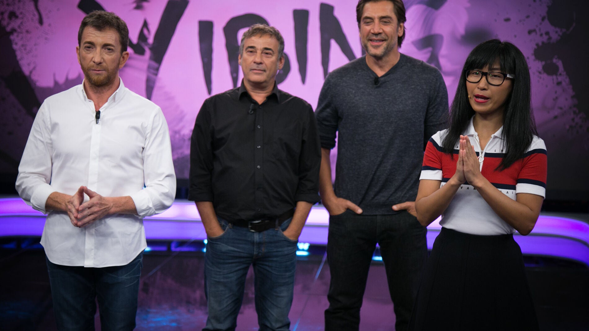 La gota de sabidur&iacute;a de Yibing con Javier Bardem y Eduard Fern&aacute;ndez