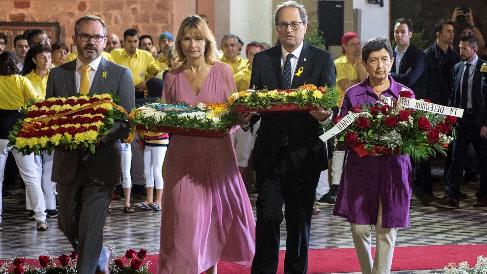 Quim Torra en la ofrenda floral Quim Torra en la ofrenda floral