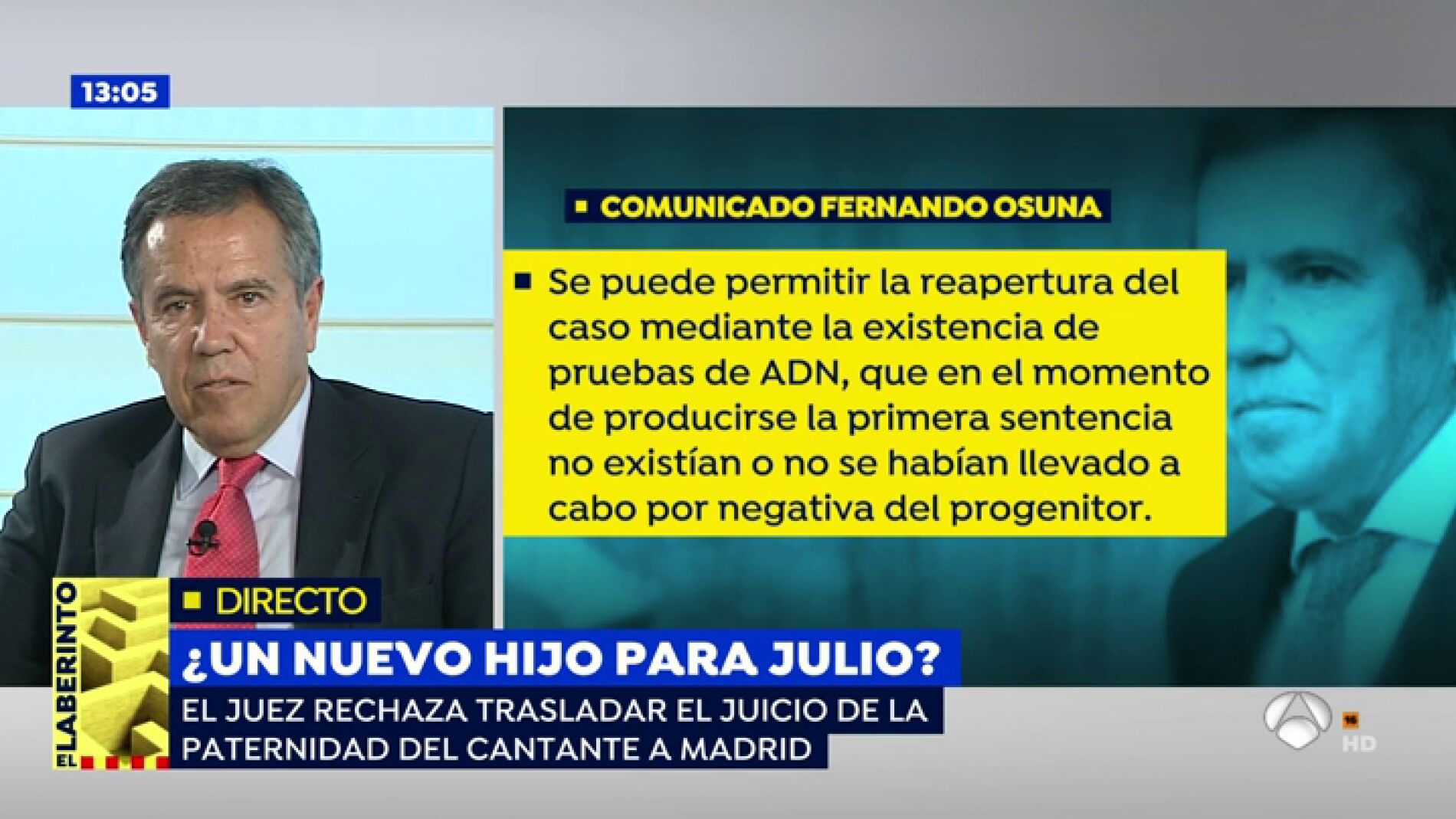 Varapalo judicial para Julio Iglesias: "Tarde o temprano tendr&aacute; que asumir la paternidad de su hijo"