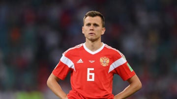 Cheryshev, con la selección rusa