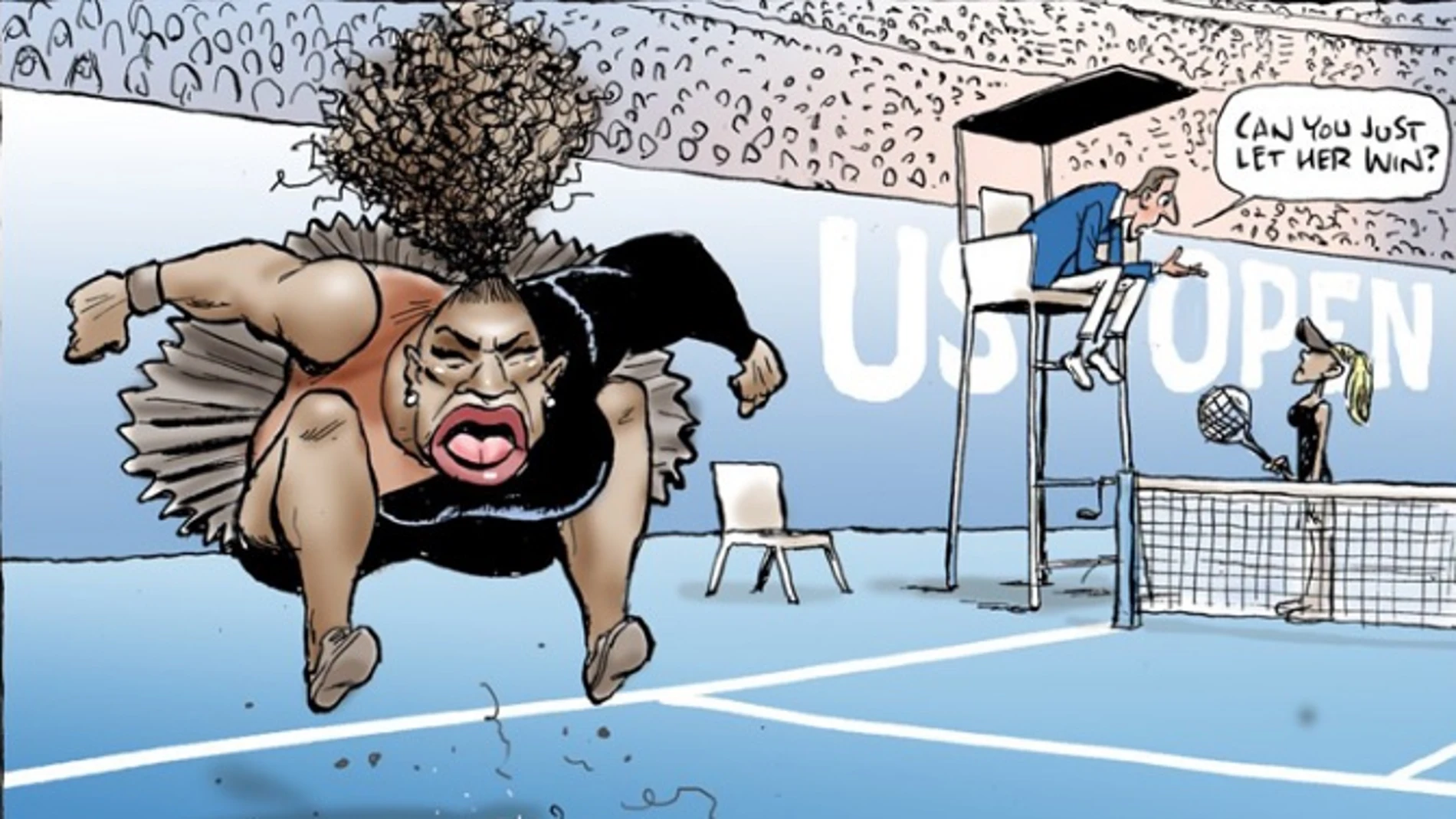 La viñeta de Mark Knight sobre Serena Williams La viñeta de Mark Knight sobre Serena Williams