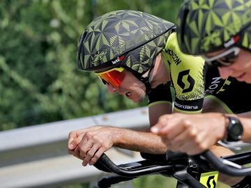 Simon Yates, durante una etapa de la Vuelta