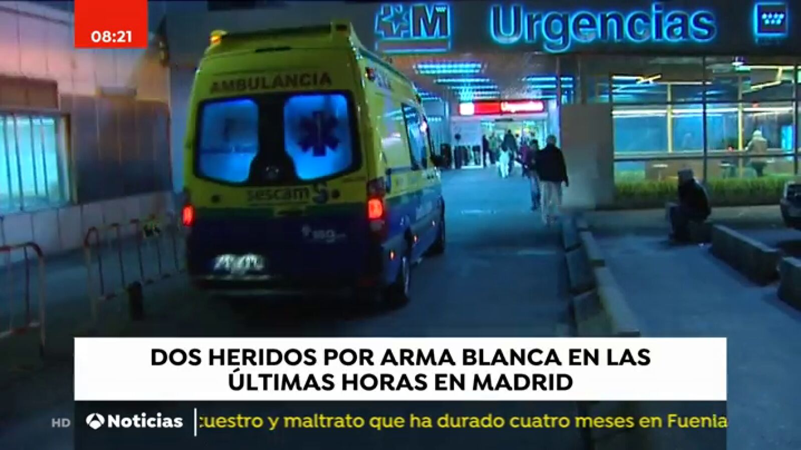 Dos heridos por arma blanca en Madrid, uno de ellos de carácter muy grave