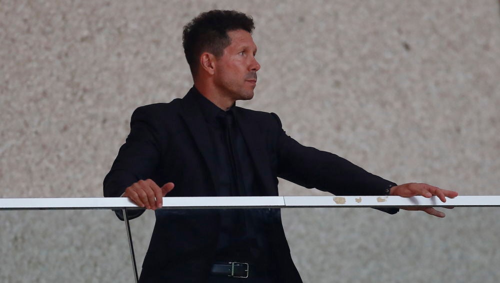 Simeone, en la grada del Louis II de Mónaco