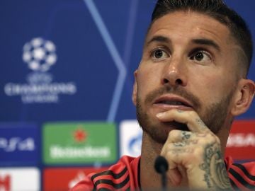 Sergio Ramos en rueda de prensa