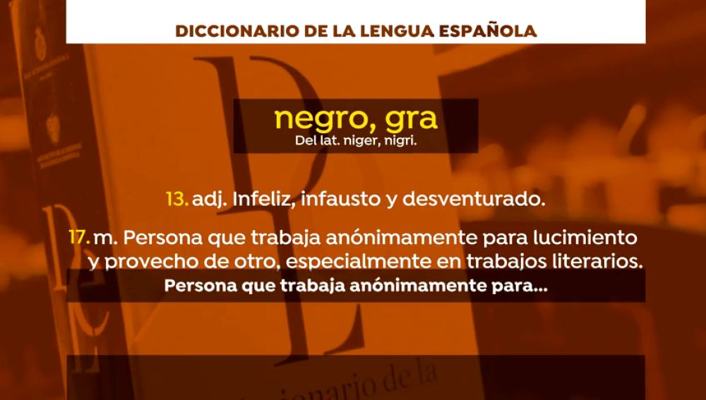 La Red Española de Inmigración y Ayuda al Refugiado urge a la RAE a cambiar varias de las acepciones de "negro"