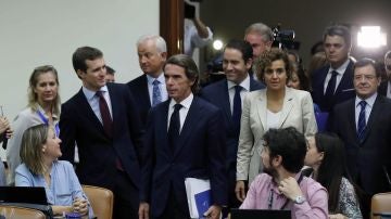 José María Aznar en la comisión de investigación sobre la presunta financiación irregular del PP