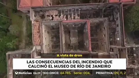 Las consecuencias del incendio que calcinó el museo de Río de Janeiro Las consecuencias del incendio que calcinó el museo de Río de Janeiro