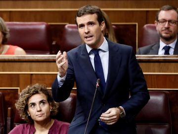 El líder del PP,Pablo Casado