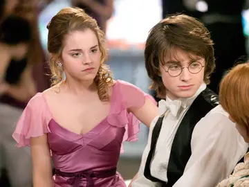 Hermione y Harry en 'El cáliz de fuego' Hermione y Harry en 'El cáliz de fuego'