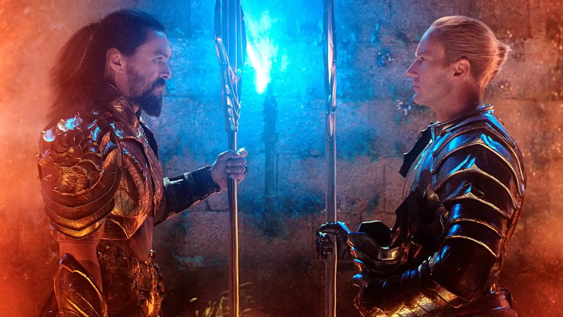 Jason Momoa y Patrick Wilson en 'Aquaman'