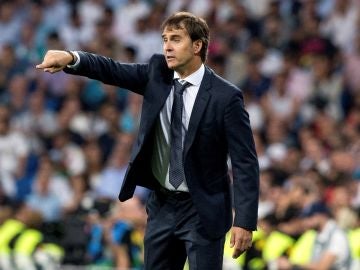 Lopetegui durante el partido contra la Roma