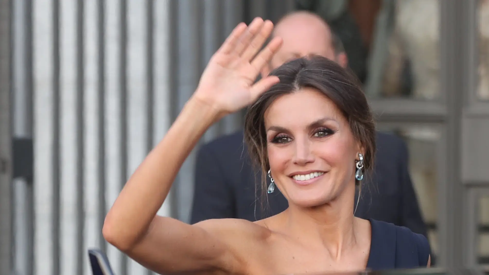 La reina Letizia a su llegada al Teatro Real 