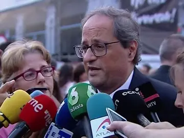 Torra, Aragonès y Torrent defienden a los políticos presos en el primer aniversario del 20-S Torra, Aragonès y Torrent defienden a los políticos presos en el primer aniversario del 20-S