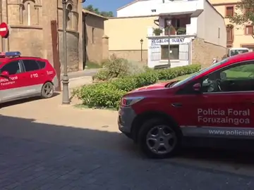 Despliegue policial en Sangüesa por el funeral de las víctimas de Cáseda Despliegue policial en Sangüesa por el funeral de las víctimas de Cáseda