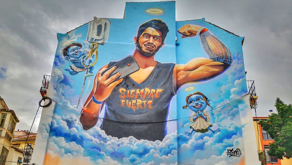 Graffiti de Pablo Ráez en Málaga