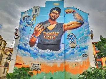 Graffiti de Pablo Ráez en Málaga Graffiti de Pablo Ráez en Málaga