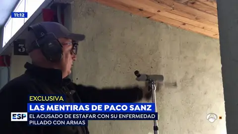 Graban disparando sin permiso de armas a Paco Sanz, el estafador de los 2.000 tumores Graban disparando sin permiso de armas a Paco Sanz, el estafador de los 2.000 tumores