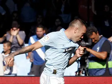 Iago Aspas celebra un gol Iago Aspas celebra un gol