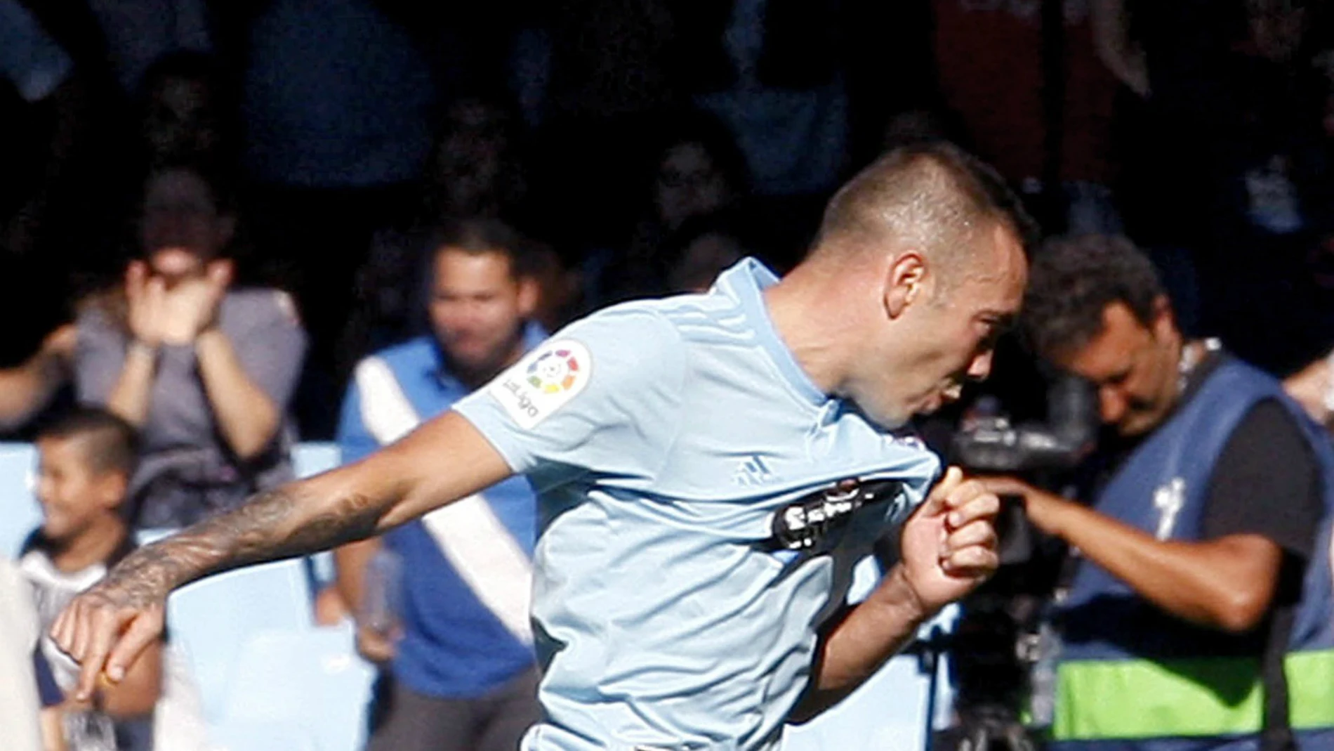 Iago Aspas celebra un gol Iago Aspas celebra un gol
