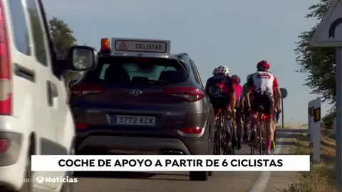 Coche de apoyo a partir de seis ciclistas Coche de apoyo a partir de seis ciclistas