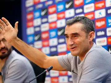 Ernesto Valverde, en rueda de prensa Ernesto Valverde, en rueda de prensa