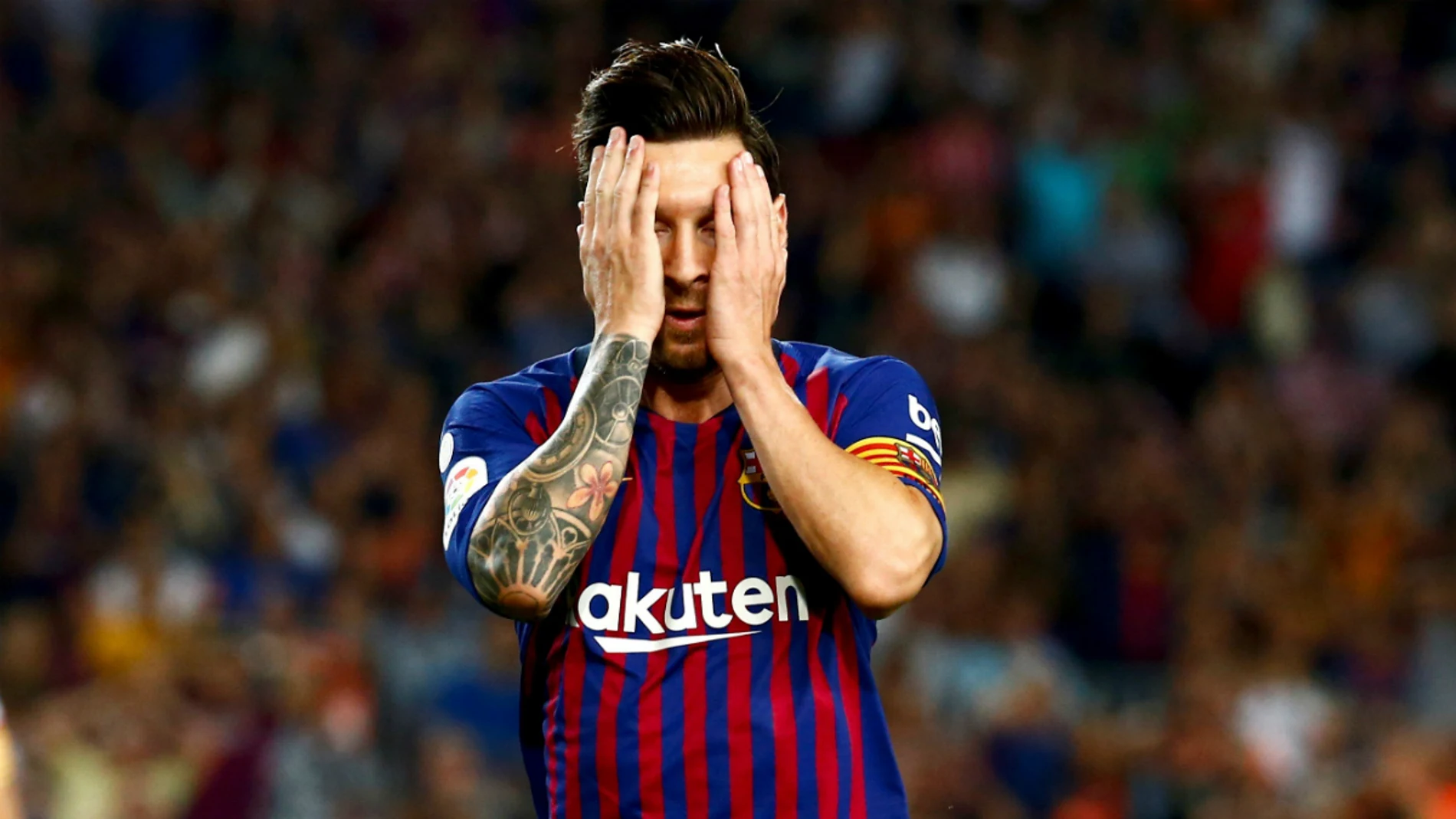 Lionel Messi se lamenta Lionel Messi se lamenta