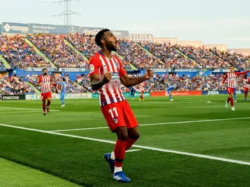 Thomas Lemar celebra un gol Thomas Lemar celebra un gol