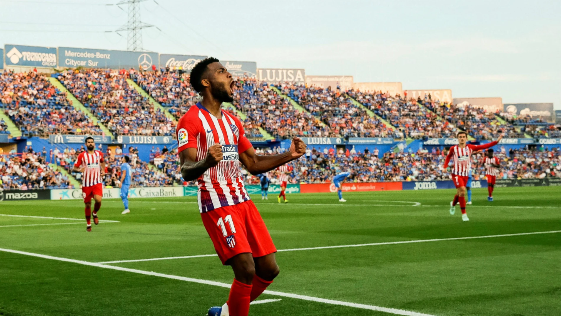 Thomas Lemar celebra un gol Thomas Lemar celebra un gol