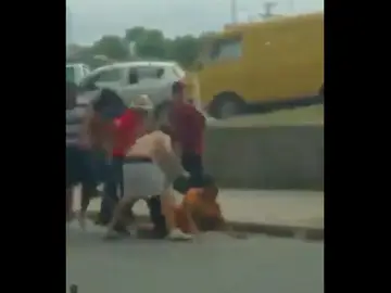Momento de la grave agresión en Monterrey Momento de la grave agresión en Monterrey