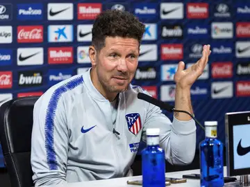 Simeone, en rueda de prensa Simeone, en rueda de prensa