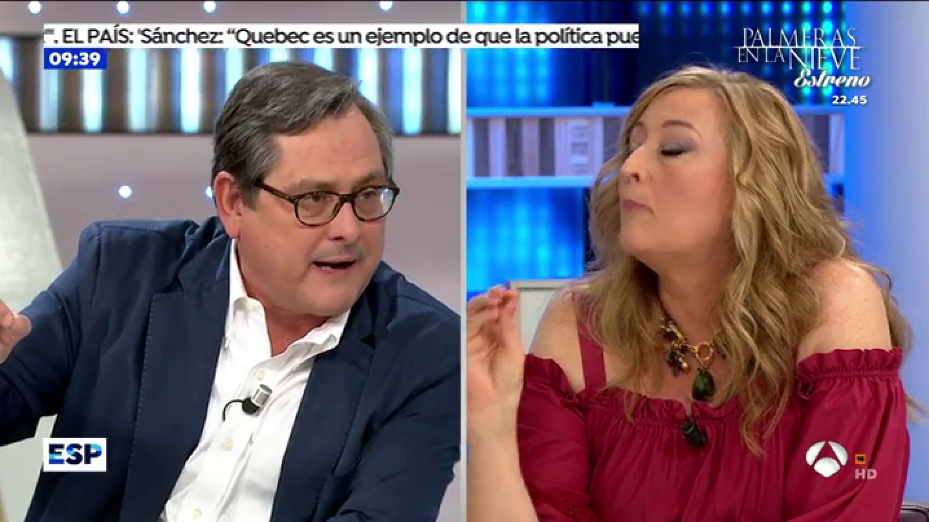 Paco Marhuenda amenaza con abandonar 'Espejo P&uacute;blico' en directo: "No me vuelvas a llamar machista, maleducada"