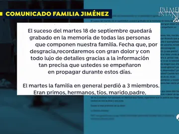 Familia de las víctimas de Cáseda a los medios de comunicación: "La palabra 'gitano' es la que ha atraído vuestras miradas, vuestro morbo y vuestra sed de sobreinformación" Familia de las víctimas de Cáseda a los medios de comunicación: "La palabra 'gitano' es la que ha atraído vuestras miradas, vuestro morbo y vuestra sed de sobreinformación"